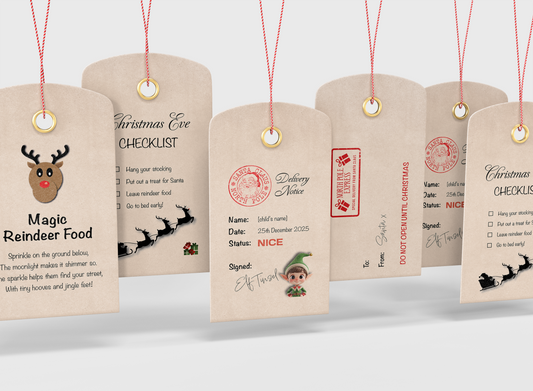 Christmas Eve Magic Tags | A4 | Instant PDF Download or Print